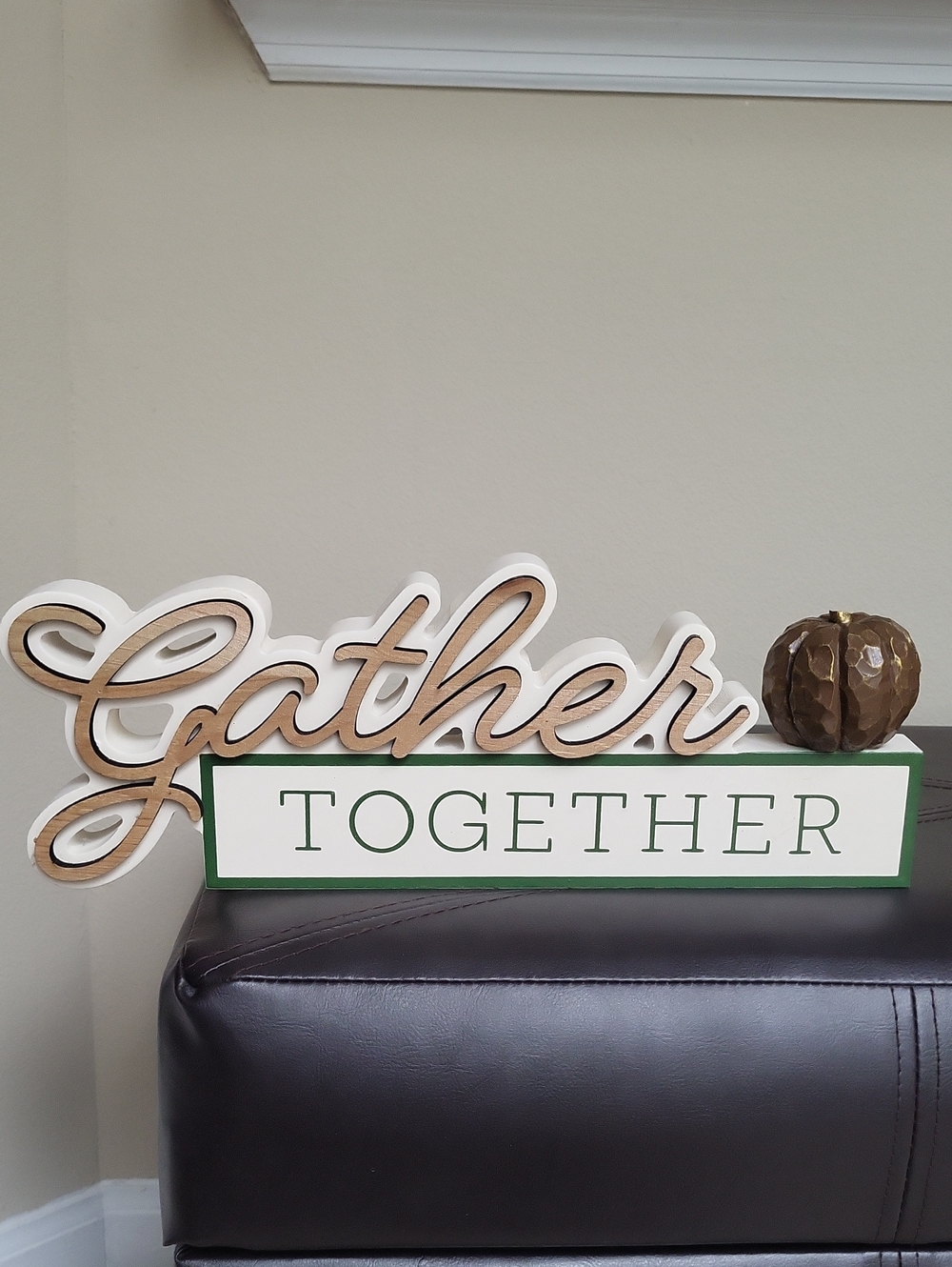 Wooden 'Gather Together' Tabletop Decor